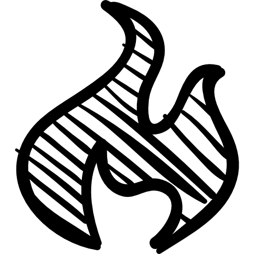 Burn sketch burn fire hot icon