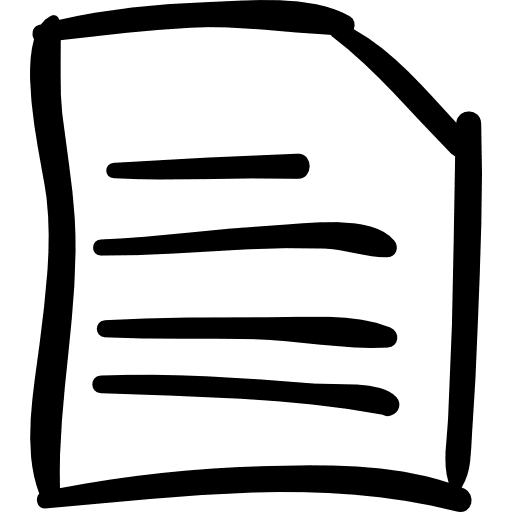 File sketch with text lines sketched outline interface icon