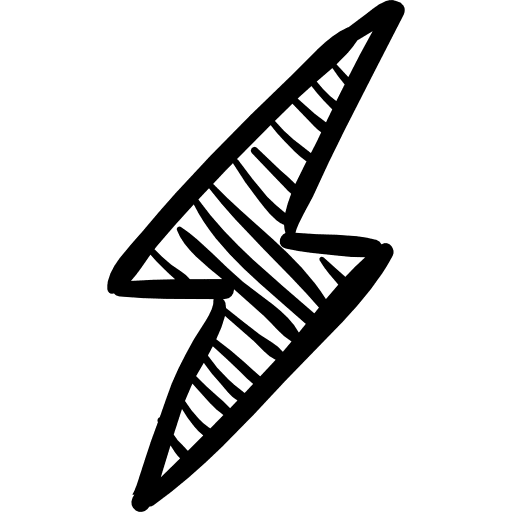Flash bolt sketch interface sketch shape icon