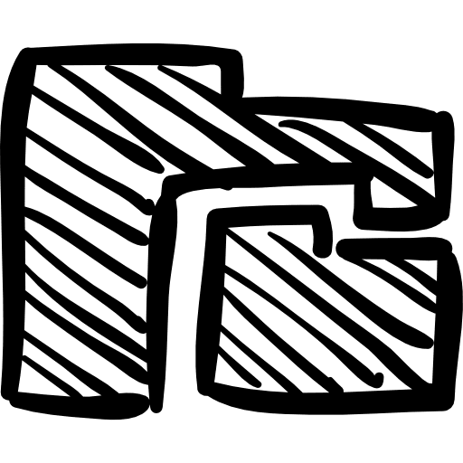 Irregular sketched shapes couple irregular sketch striped icon