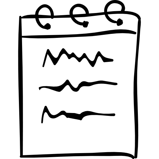 Notebook hand drawn interface tool tool note interface icon