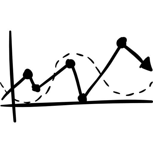 Zig zag line stats graphic statistics stats line icon