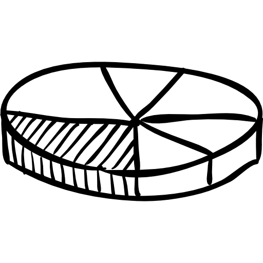 Circular business graphic sketch graph percentages business icon