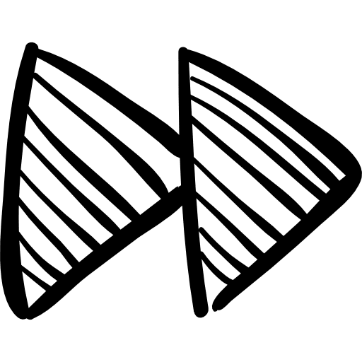 Fast forward sketched arrows two fast forward after icon