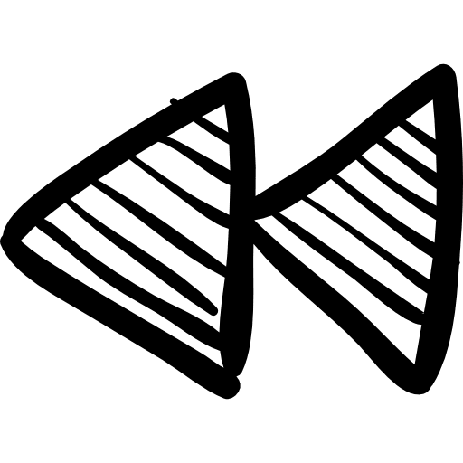 Rewind two arrows sketched button multimedia sketch two icon