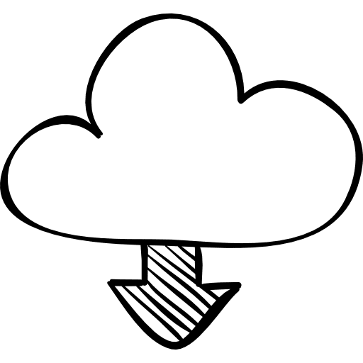 Download from cloud sketch download sketch cloud icon