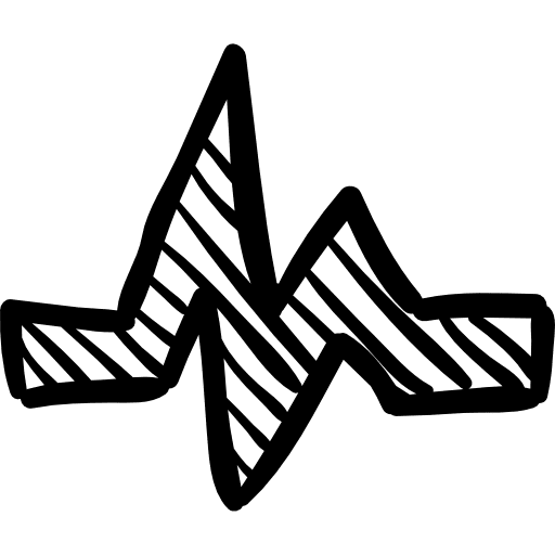 Line graphic sketch graphic sketch stats icon