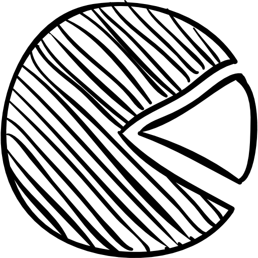 Circular percentages graphic sketch business graphic circle icon