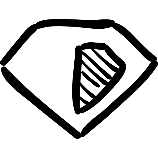 Diamond sketch outlined shape sketched icon