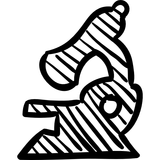 Microscope sketch tools and utensils sketch education icon