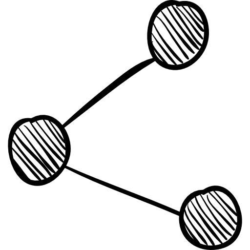 Share social button sketch sign share sketch icon