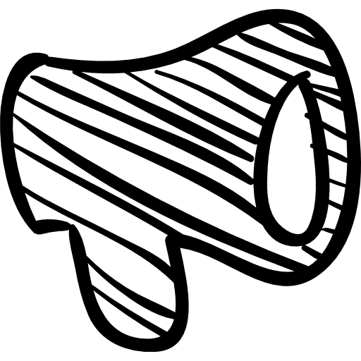 Speaker sketch megaphone sketched sketch icon