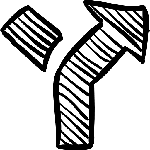 Turning right arrow sketch right sketched sketch icon