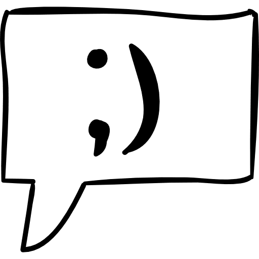 Winking face in message speech bubble sketch winking face message wink icon