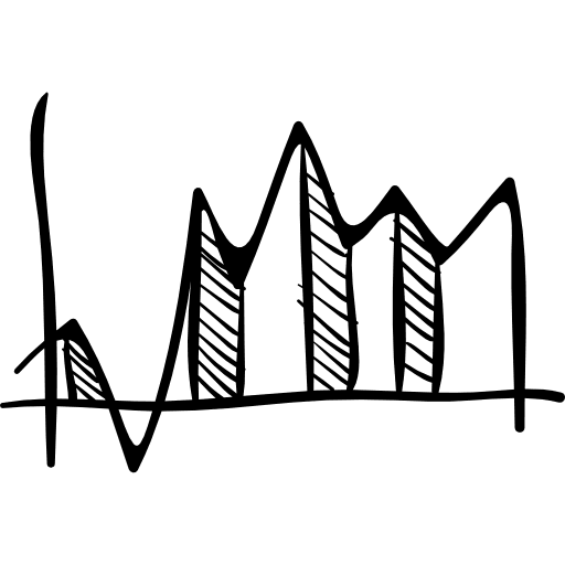 Business graphic sketch interface hand drawn graph icon