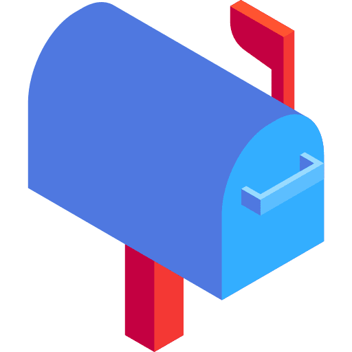 Mailbox shipping and delivery tools and utensils mails icon