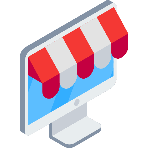 Online shopping marketing screen website icon