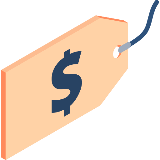 Price tag commerce and shopping price shop icon