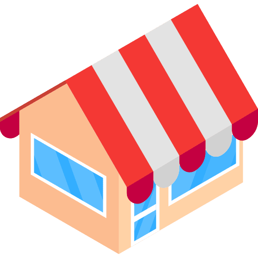 Shop commerce commerce and shopping online store icon