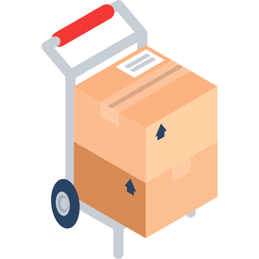 Trolley delivery delivery cart items icon