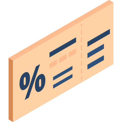 Coupon entertainment discount voucher currency icon