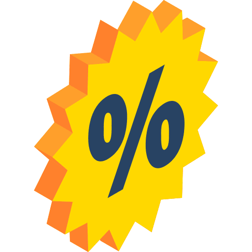 Discount price percentage commerce and shopping icon