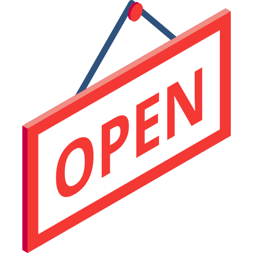 Open signaling sign shop icon