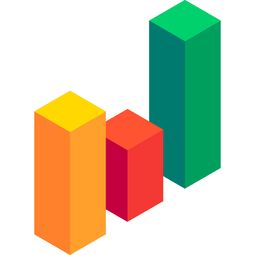 Statistics business bars chart business and finance icon