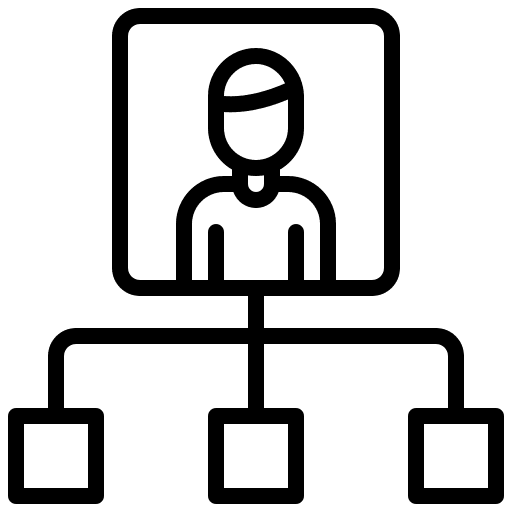 Flowchart organisation structure business and finance icon
