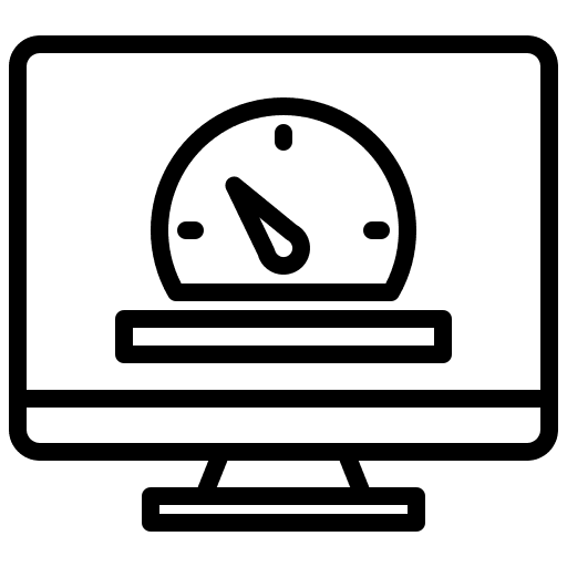 Speed test electronics computer performance icon Speed test electronics computer performance icon
