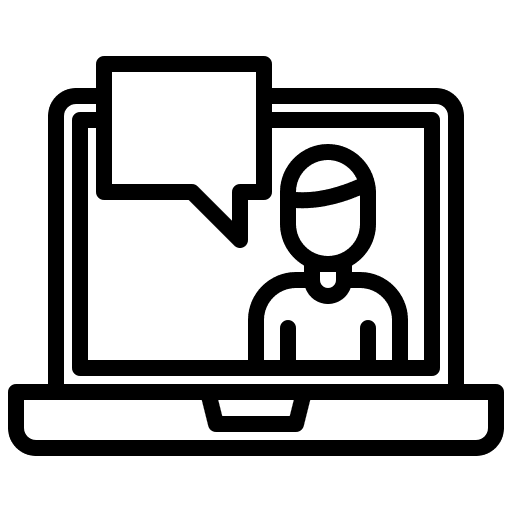 Video call speech bubble management communications icon Video call speech bubble management communications icon