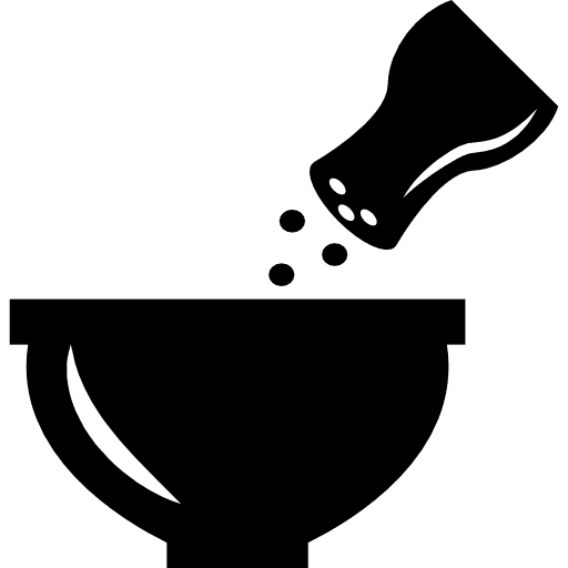 Salty food in a bowl tool food flavour icon