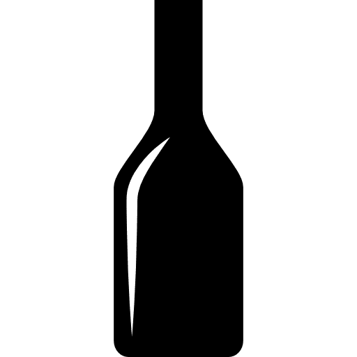 Wine bottle drink black beverage icon