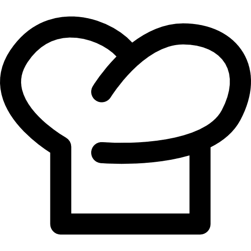 Chef hat outline symbol hat cook cooker icon