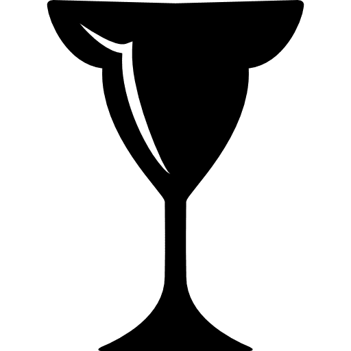 Dessert glass container of tall elegant shape dessert elegant glass icon