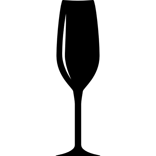 Tall alcohol glass tools glass side view icon