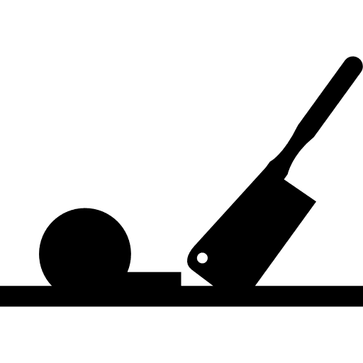 Cutting board side view silhouettes of tools side view tools and utensils silhouette icon