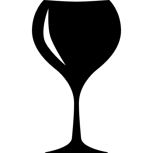 Glass of wine drinks food glass icon