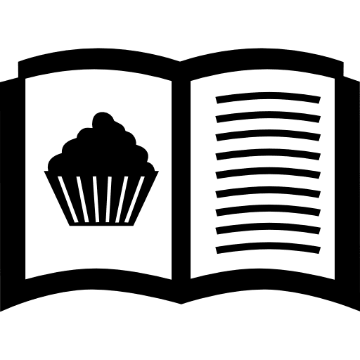 Sweet recipes opened cooking book book books opened icon