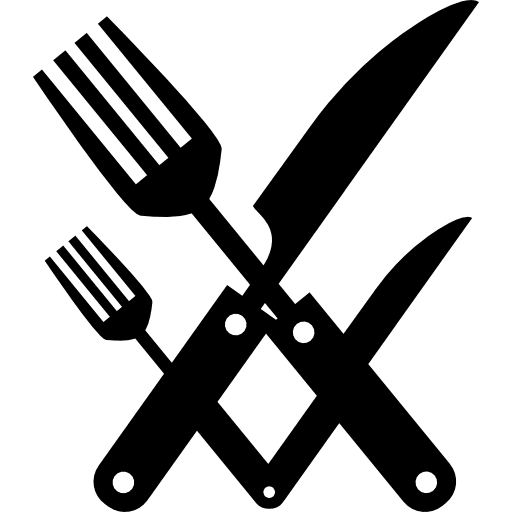 Cutlery forks knife tool icon