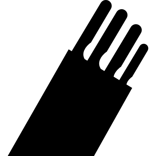 Knives set silhouette cutting kit silhouette icon