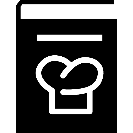 Chef recipes book guide hat recipe icon