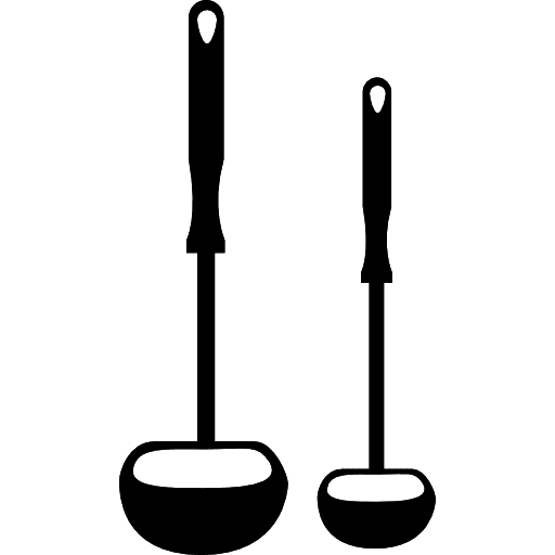 Scoops couple kitchen utensil spoons scoop icon