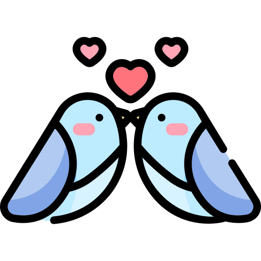 Birds valentines day wings animals icon