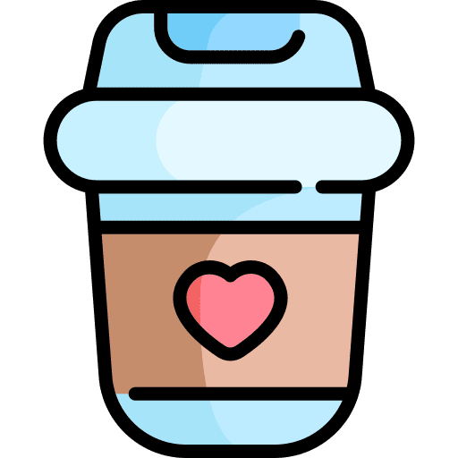 Coffee valentines day food and restaurant food icon