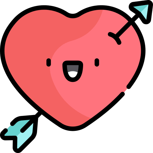 Heart love and romance romanticism arrow icon