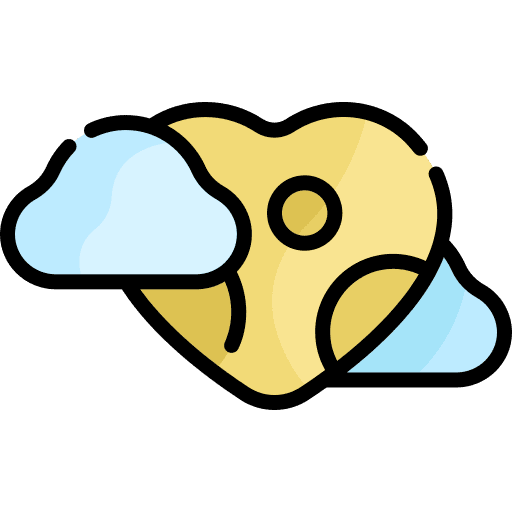 Moon night valentines day nature icon