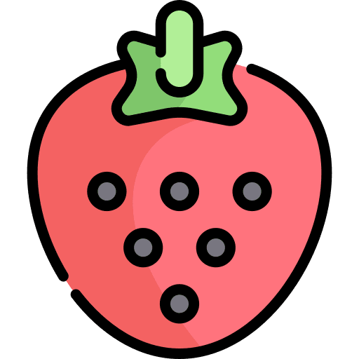 Strawberry vegan fruit vegetarian icon