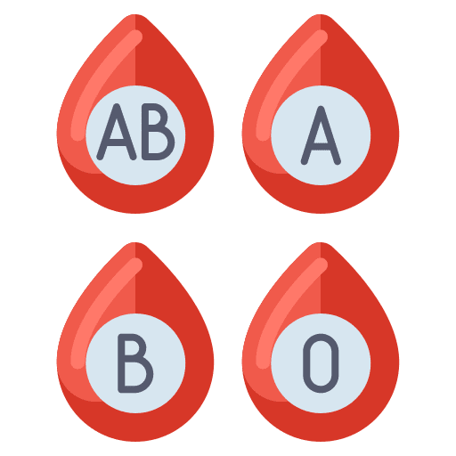 Blood type anatomy healthcare and medical blood type icon