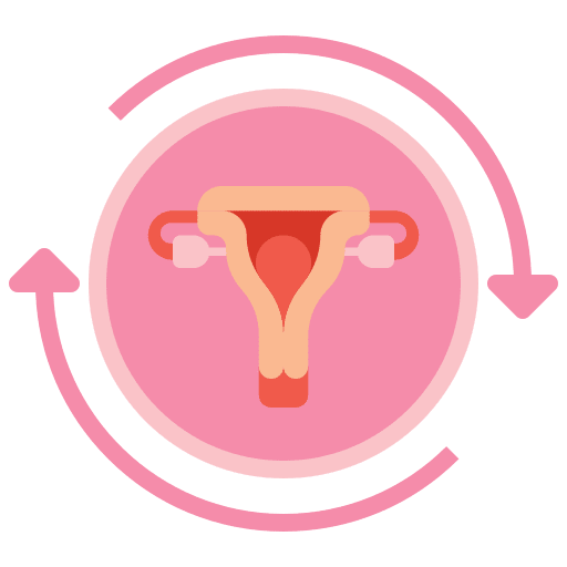 Menstrual cycle healthcare and medical uterus blood icon